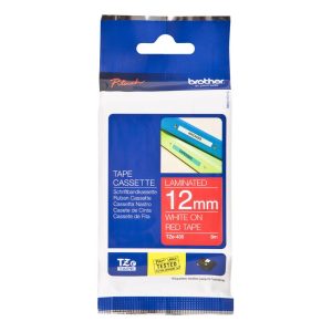 Brother TZe-435 White on Red Label Tape - 12mm