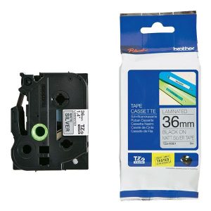 Brother TZe-M961 36mm Black on Silver Matte Laminated Tape
