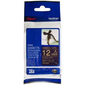 Brother TZe-RN34 Gold on Navy Blue Ribbon 12mm x 4m