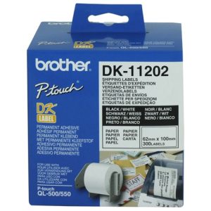 Brother DK-11202 White Shipping/Name Badge Label 62mm x 100mm