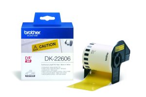 Brother DK-22606 Yellow Continuous Film Label Roll 62mm x 15.24m