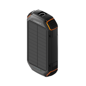 Cygnett Outback Gen 3 PD 3.0 20W 20000mAh Semi-Solid State Solar Power Bank (Black/Orange)