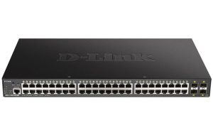 D-Link DGS-1250-52XMP 52-Port Gigabit Smart Managed PoE+ Switch