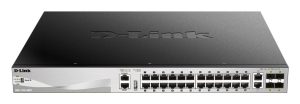 D-Link DGS-3130-30PS 30-Port Stackable Gigabit PoE+ Layer 3+ Switch