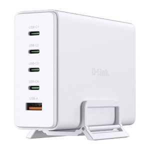 D-LINK 240W GaN Charger with USB-A and 4 USB-C Ports