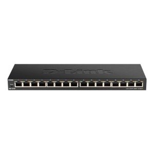D-Link DGS-1016S, 16-Port Low Profile Gigabit Unmanaged Switch, 3 Year Warranty