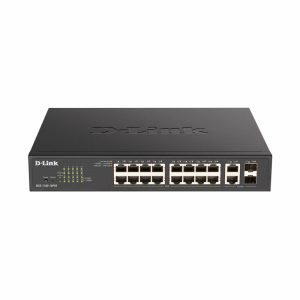 D-Link DGS-1100-18PV2, 18-Port Gigabit Smart Managed PoE Switch, 16 PoE and 2 Combo RJ45/SFP ports, 1 Year Warranty