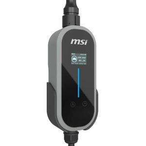 MSI Portable EV Charger Grey Ezgo 10A+15A+Home kit, Single Phase, 230V, 1PH, 2.3KW & 3.4KW, 5M Type 2 Charging gun, 1.8'LCD,  IP66, 1.5T, Bluetooth