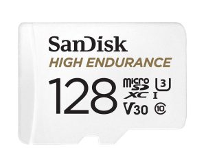 SanDisk High Endurance 128GB microSDXC Card with Adapter - Up to 100MB/s, C10, U3, V30, 4K UHD