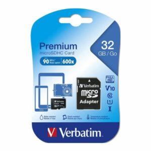 Verbatim 32GB MicroSD SDHC Class 10 UHS-I Memory Card with SD Adaptor