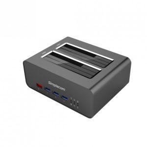 (LS)Simplecom SD352 USB 3.0 to Dual SATA Aluminium Docking Station with 3-Port Hub and 1 Port 2.1A USB Charger (LS)