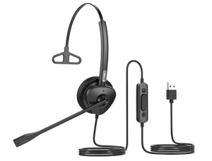 Fanvil HT301-U USB Mono Headset - OverThe Head Design, Suit For Small Office, Home Office (SOHO) Or Call Center Staff - USB Connection EOS