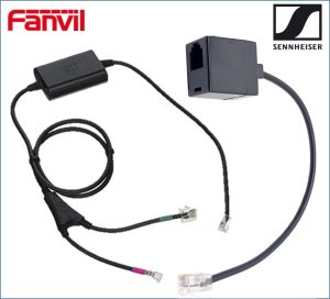 Fanvil / Sennheiser Electronic Hook Switch (EHS) Adapter - Includes Fanvil T-03 RJ9 Connector Cable