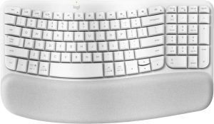 Logitech Wave Keys Wireless Ergonomic Keyboard - Off-White