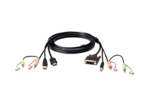 Aten 1.8m KVM Cable (HDMI, USB, Audio to DVI-D)