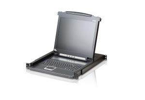 Aten Rackmount Single Rail LCD Console VGA PS/2-USB with 17-inch LCD Display