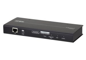 ATEN Single Port VGA KVM over IP Switch, supports up to 1920 x 1200 @ 60Hz, 1 VGA USB and PS/2 KVM Cable included