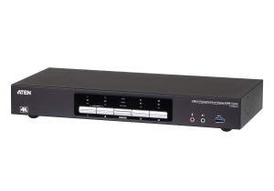 Aten 4-Port Dual Display 4K DisplayPort KVMP Switch with Audio and USB 3.1 Hub