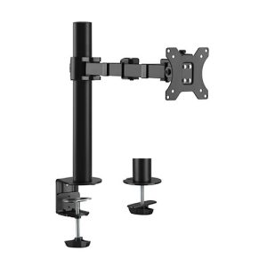 Brateck Single Monitor Affordable Steel Articulating Monitor Arm Fit Most 17'-32' Monitor Up to 9kg per screen VESA 75x75/100x100 (LS)