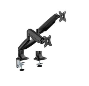 Brateck LDT82-C024-BK Dual Screen Heavy-Duty Gas Spring Monitory Arm with For most 17'~35' Monitors, Matte Black