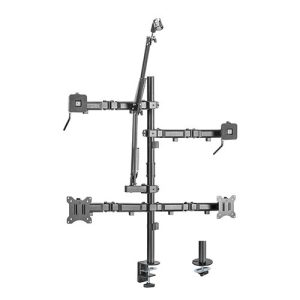 Brateck Dual-Monitor All-in-One Studio Setup Desktop Mount for 17"-32" Monitors