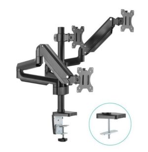 (LS) mbeat® activiva ErgoLife Triple Monitor Screen Gas Spring Monitor Arm Support Monitor Types: Flat screen and curved screen Screen Size: 17'-27'