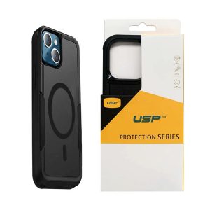 USP Apple iPhone 16 (6.1') Armor Light Case with MagSafe Black - Built-in magnets, Drop Protection, Raised Edges, 5 Years Warranty