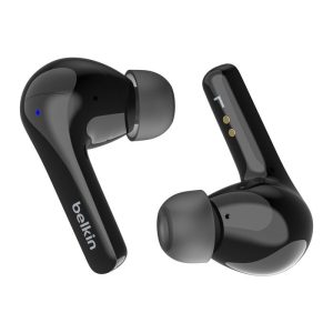 Belkin SoundForm Motion 2 True Wireless Earbuds - Black (AUC010fqBKV2), 33 hrs Battery, 12mm Drivers, BT 5.3 Multipoint, IPX5-Rated, 2 Years Warranty