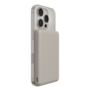 Belkin BoostCharge Slim Magnetic Power Bank 5K - Sand(BPD010fqSA),1x USB-C(15W),Qi2 (7.5W),USB-C Cable(0.6M), $2,500 CEW, 2 Years Warranty