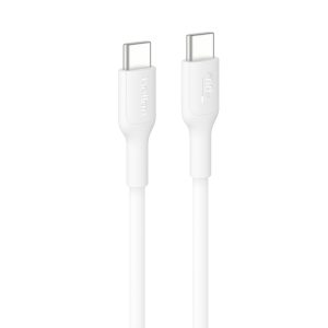 Belkin BoostCharge USB-C to USB-C Cable (0.15M) - White(CAB023fq0MWH), 3A/60W, 480Mbps, 300K+ Bends, Apple, Samsung, USB-IF Certified,2 Years Warranty