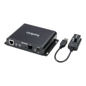 Belkin Cybersecurity and Secure KVM Extender Receiver Copper CAT6 - Universal Video, TAA-compliance, UHD 4K @60Hz 4:2:0 up to 100 m, 3-Year Warranty