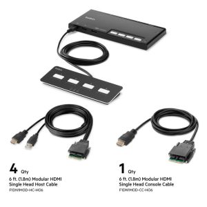 Belkin Cybersecurity and Secure KVM 4-Port Single Head HDMI Modular Secure KVM Switch PP4.0