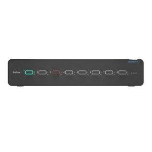 Belkin Cybersecurity and Secure KVM Universal 2nd Gen Secure KVM Switch, 8-Port Dual Head w/ CAC - Black (F1DN208KVM-UN-4),12VDC 4.0A, 2 Years Warrant