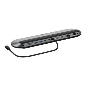 Belkin Connect Universal USB-C 11-in-1 Pro Docking Station - Grey (INC014btSGY), 100W PD, 10Gbps, Tripal Display, Silicon Motion, 2 Years Warranty