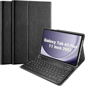 USP Samsung Galaxy Tab A9+ (11') Keyboard With Case Black - Ultra-Slim, Lightweight, Auto Wake/Sleep Function, PU Leather,3 Years Warranty