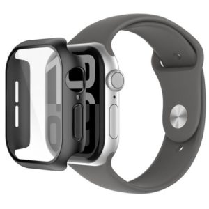 Belkin ScreenForce TemperedCurve 2-in-1 Treated Screen Protector + Bumper for Apple Watch Series 10 (42mm) - Black(OWA002fqBK), 2 Years Warranty