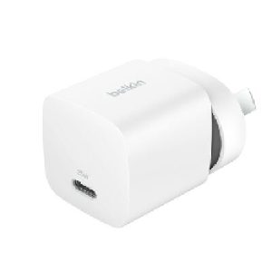 Belkin BoostCharge Compact 25W USB-C (PD 3.1) Cubic Wall Charger - White (WCA012auWH), Best for iPhone & Samsung,$2500 CEW, 2 Years Warranty
