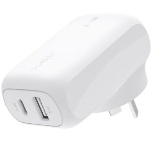 Belkin BoostCharge Dual Wall Charger 42W - White (WCB009auWH), 1xUSB-C (30W), 1xUSB-A (12W), Best for Samsung & iPhone, $2500 CEW, 2 Years Warranty