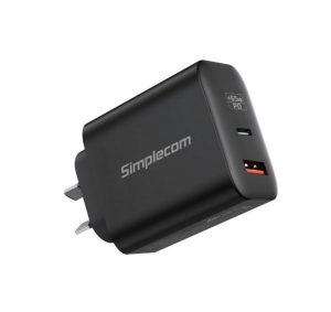Simplecom CU265 Dual Port PD 65W GaN Fast Wall Charger
