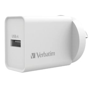 Verbatim USB Charger Single Port 2.4A - White