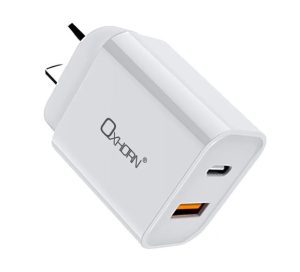 Oxhorn USB Type-C and Type-A 3.0 Quick Charge 20W Charger AC adapter 240V 50/60Hz 1A certified