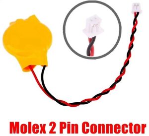 Internal CMOS Battery CR2032 Molex 2 pin