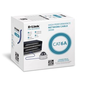 D-Link Cat6A U/FTP Cable 23AWG with PVC Jacket, Blue, 305m