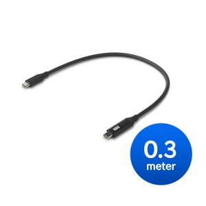Ubiquiti USB-C Cable with Charge Display, 0.3m, Black