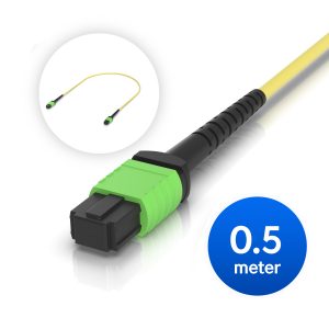 Ubiquiti OS2 MPO-12 APC Fiber Patch Cable, 0.5m