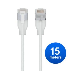 Ubiquiti UniFi Premium Ultra-Thin Braided Cat6A Patch Cable, 15m