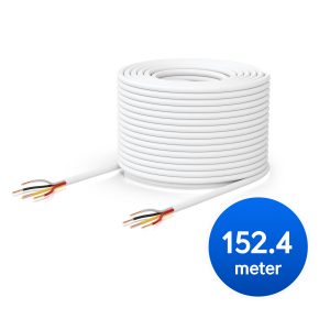 Ubiquiti Door Lock Relay Cable, 500-foot (152.4 m) Spool of Two-pair, low-voltage Cable, 36V DC, Solid bare copper,White