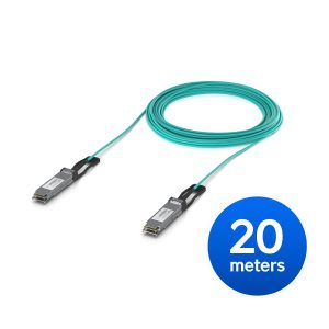 Ubiquiti 100G Long-Range Direct Attach Cable,20M, Long-Range QSFP28 Direct Attach Cable With 100 Gbps Max Data Rate.