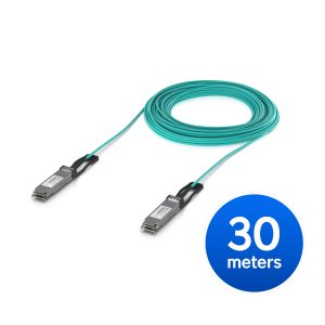 Ubiquiti 100G Long-Range Direct Attach OM3 Fiber Cable, 30M