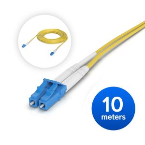 Ubiquiti OS2 Duplex LC UPC Fiber Patch Cable, Length 10M, Lightweight Fiber Patch Cable For Up To 100G Connections,